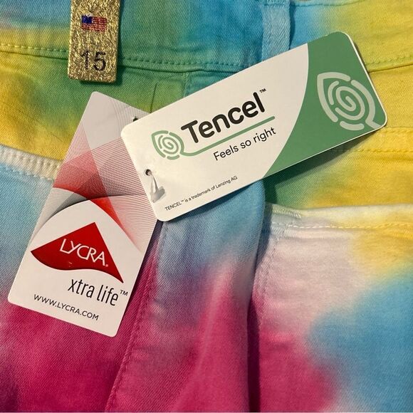 Vibrant M.I.U Distressed High Rise Super Skinny Jegginge Tie Dye Size 31 - Picture 8 of 12